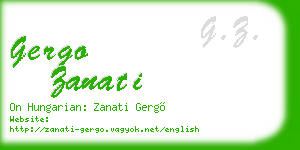 gergo zanati business card